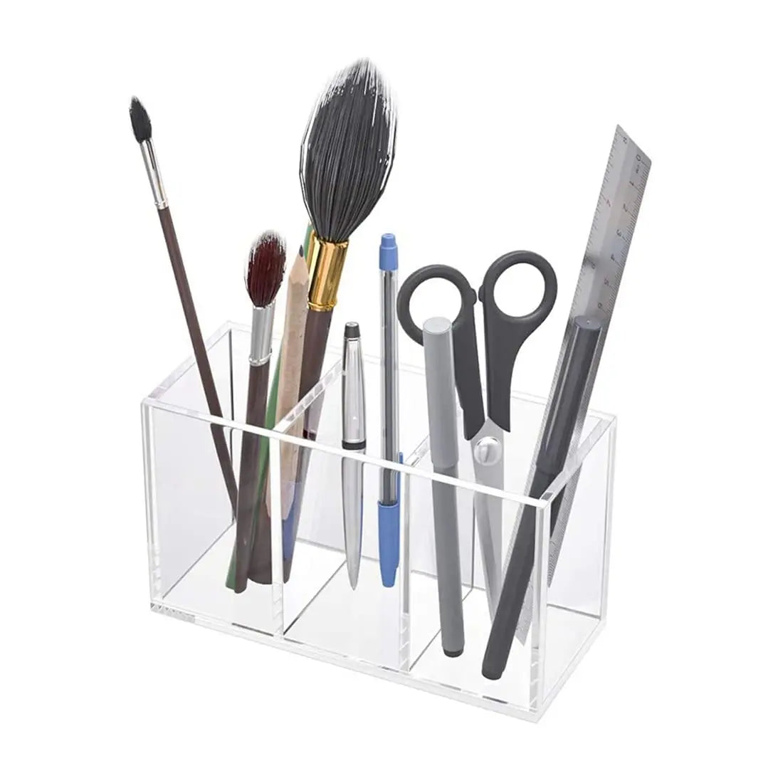 Transparent Makeup Brush Organizer, Makeup Storage Tray, Bathroom