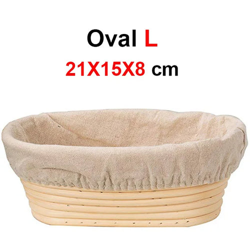 UPORS Rattan Bread Proofing Basket Natural Oval Rattan Wicker Dough