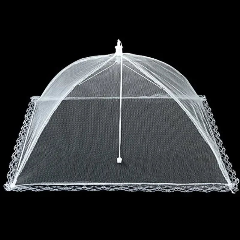 Foldable Food Mesh Cover Fly Anti Mosquito Pop-Up Food Cover Umbrella