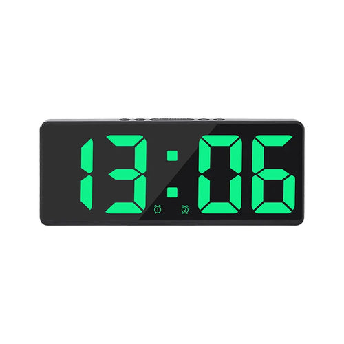 Digital Alarm Clock Voice Control Teperature Snooze Night Mode Desktop