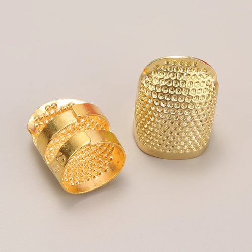 2PCS vintage adjustable thimble hand sewing thimble ring home non-slip