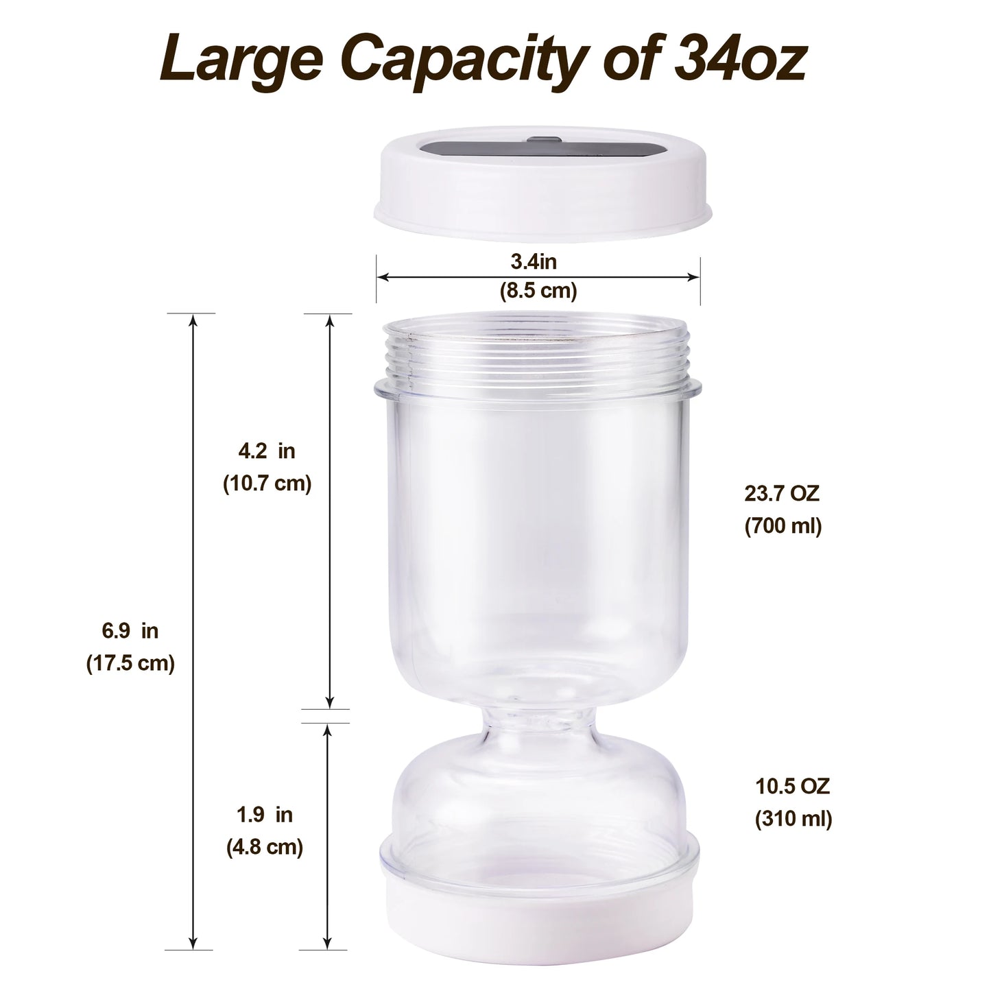 Olive and Pickle Strainer Jar, New Olive Container Hourglass Jar with
