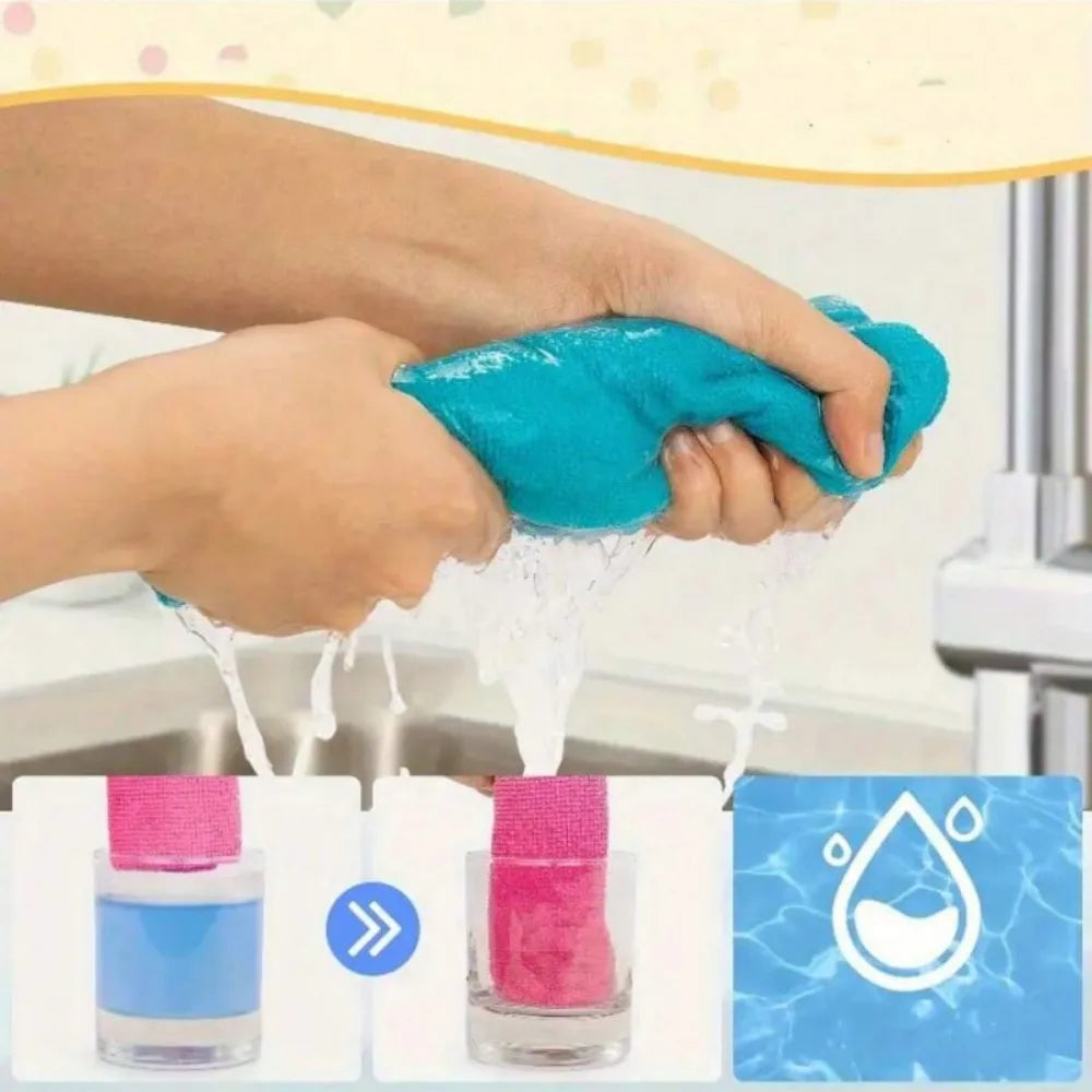 1/3/5/10Pcs Microfiber Cleaning Cloth Set Multi-color Soft