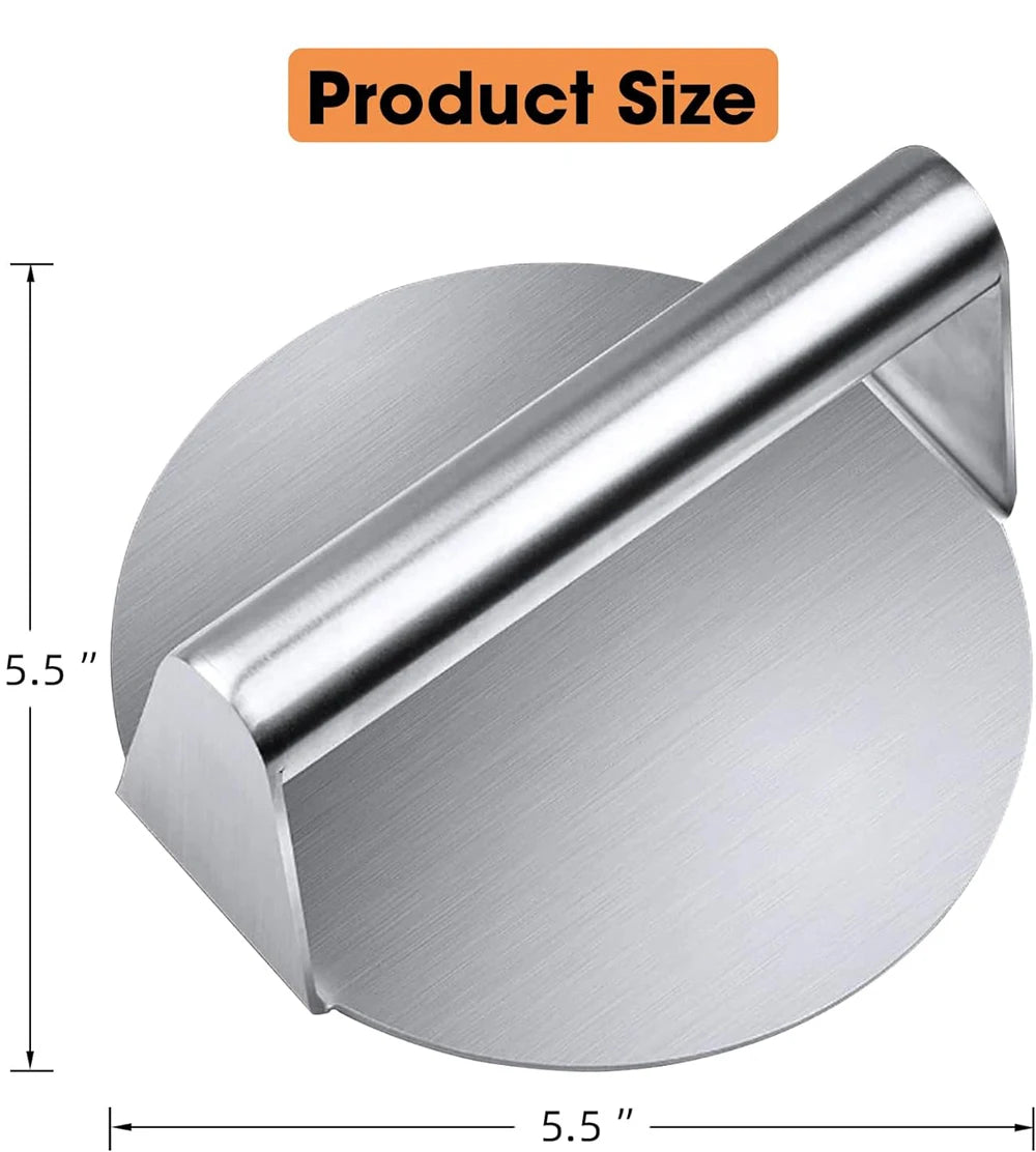 Stainless Steel Smash Burger Press Hamburger Patties Meat Masher