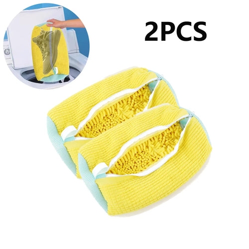 Washing Shoes Bag Padded Net Laundry Shoes Protector Fluffy fibers