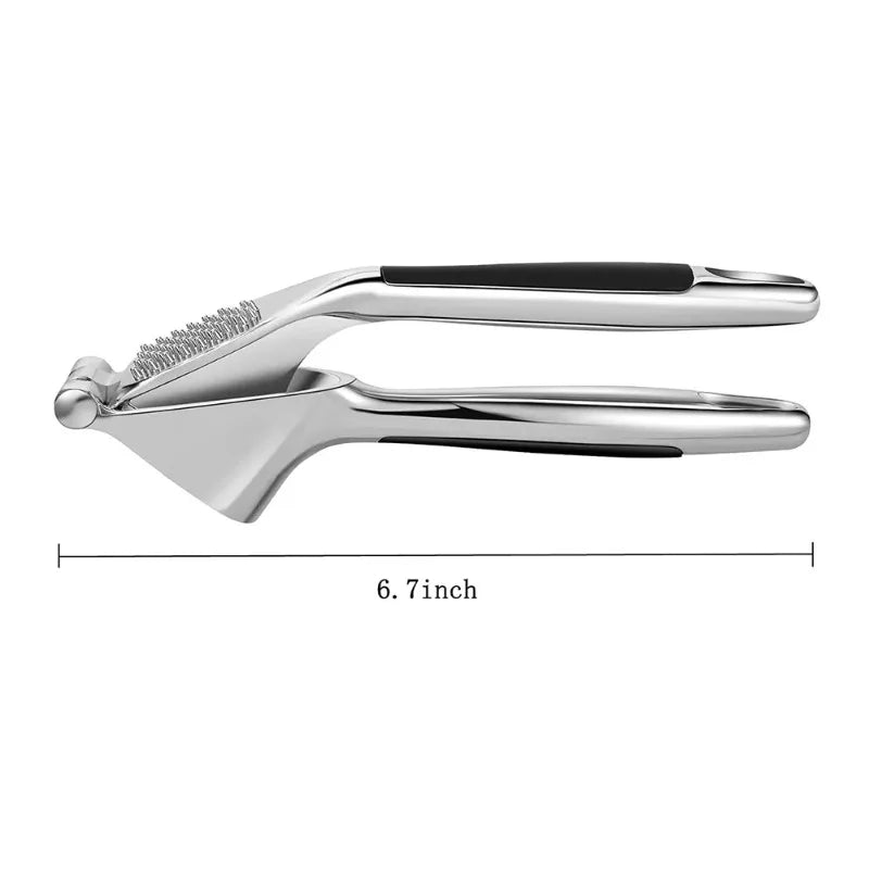 1PC Garlic Press Zinc Alloy Garlic Mincer Crusher with Ergonomic Soft