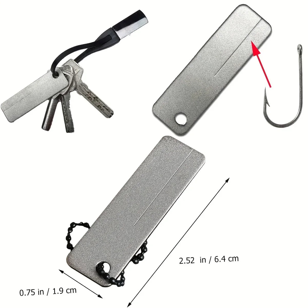 Knife Sharpener Diamond Pocket Tools Mini Keychain Outdoor Camping