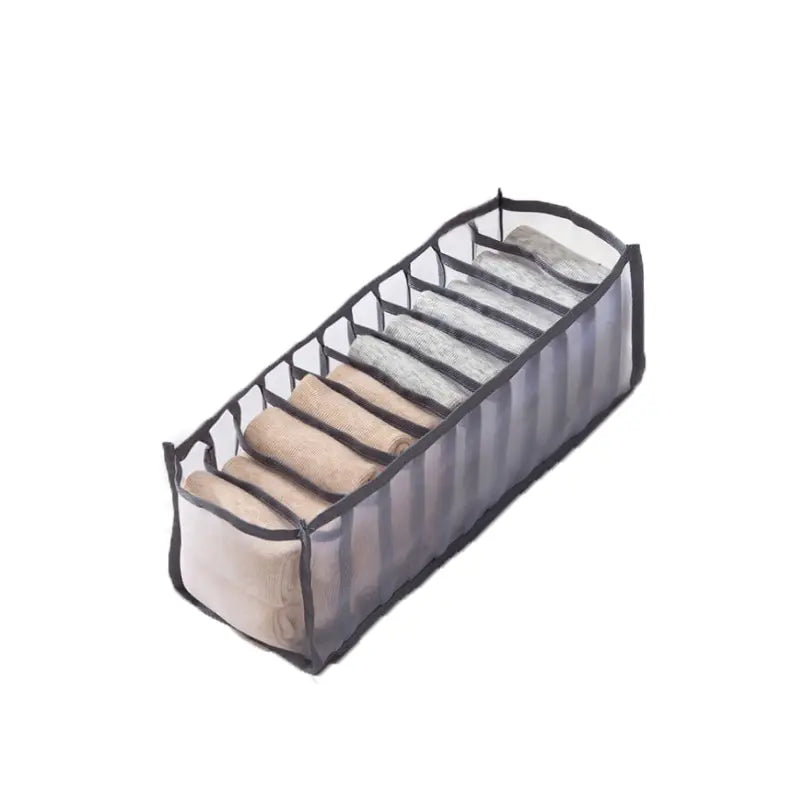 11 Compartment Home Collapsible Underwear Storage Box Nylon Organizing