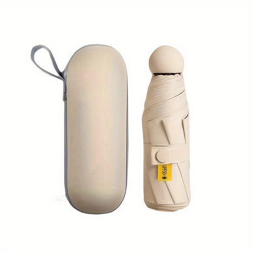 1pc Anti-Uv Mini Umbrella For Sunny And Rainy Days, Portable With Uv