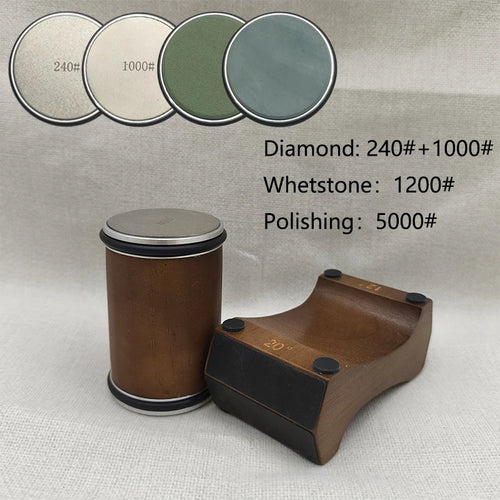 2025 New Design Rolling Knife Sharpener 4 Angle 12/15/18/20 Wooden