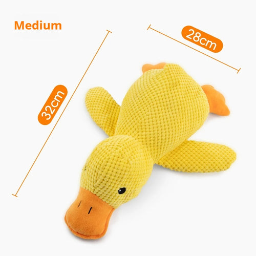 Dog toy plush companion sleeping duck bite resistant teeth grinding