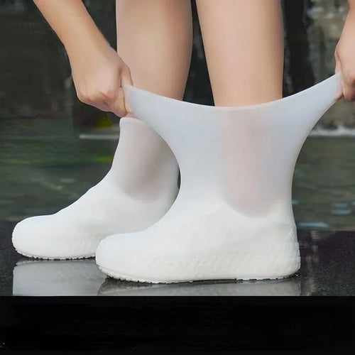 1 Pair Rubber Rain Boot Overshoes For Outdoor Use, Silicone Waterproof