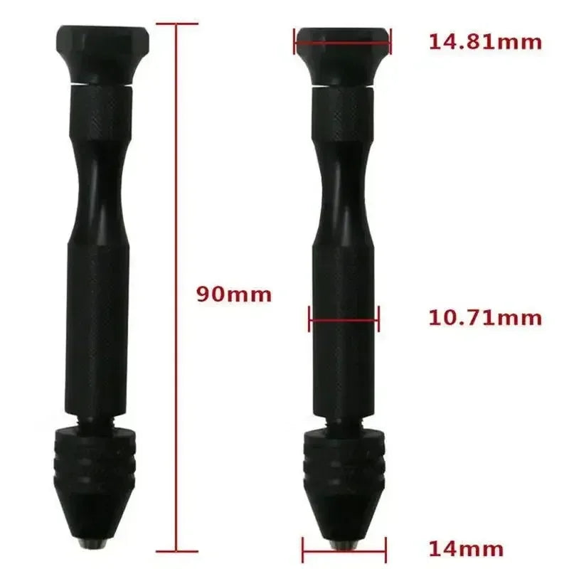 Mini Tool Set with Black Hand Twist Drill 10Pcs Fried Dough Twists