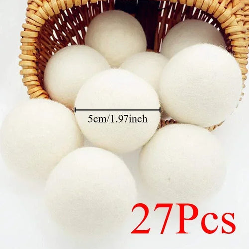 Wool Dryer Balls Reusable Natural Fabric Softener Laundry Washing
