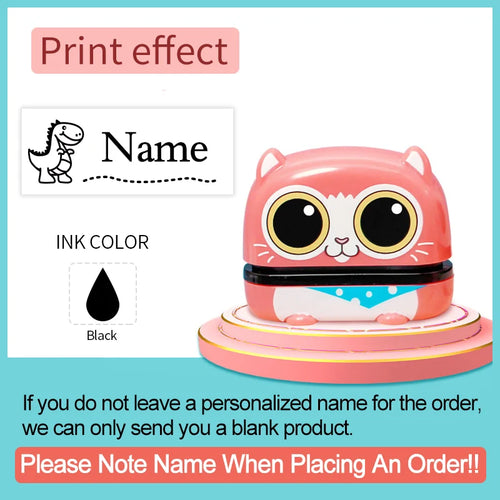Personalized Baby Name Stamp Set - Custom Waterproof Ink Seal for