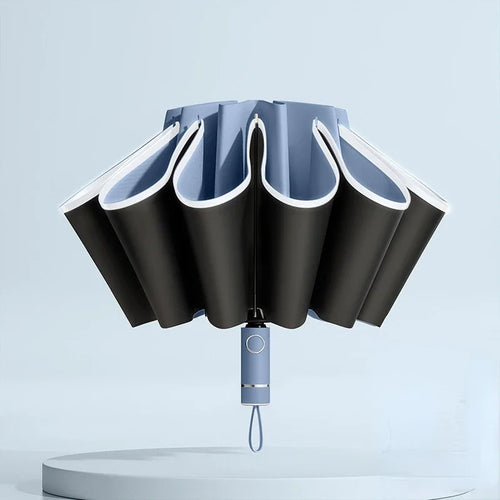 Men Women Umbrella Fully Automatic Reverse Folding Umbrella with