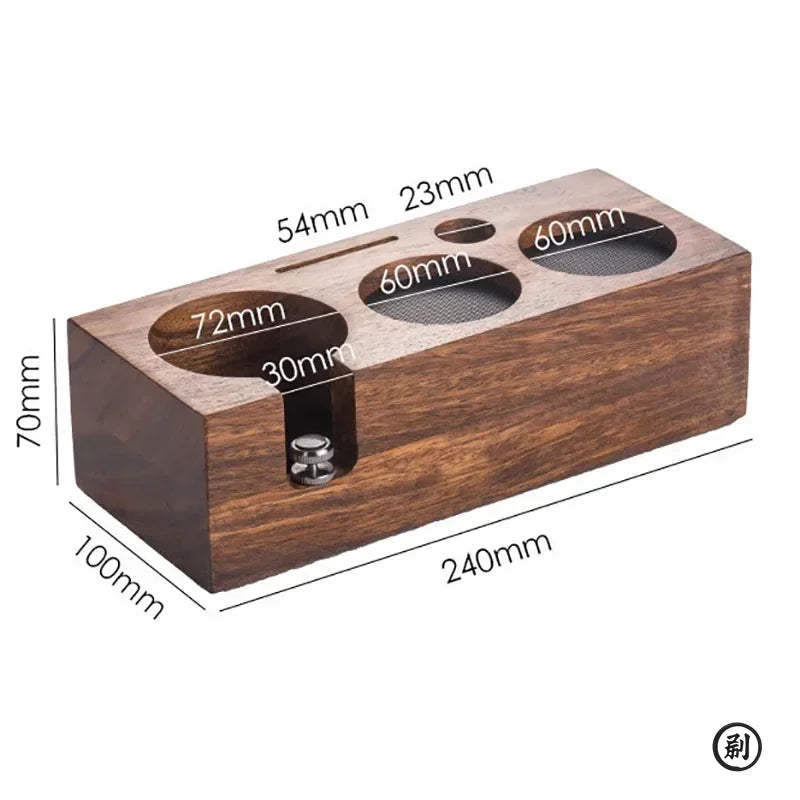 Coffee Tamper Station Stand Wooden Non-slip Espresso Holder Coffee