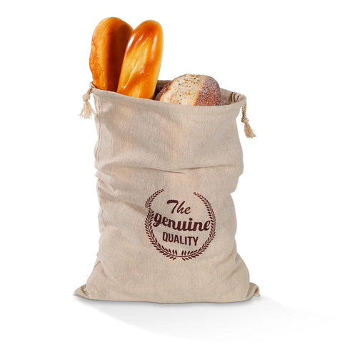 3 style Linen Bread Bags Reusable Drawstring Bag For Loaf Homemade