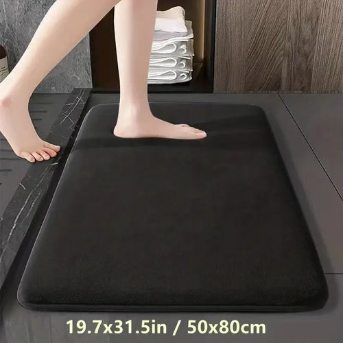 Absorbent Floor Mat Non Slip Bath Mat Anti Slip Coral Velvet Bathroom