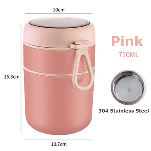 530ml/710ml Food Thermal Jar Insulated Soup Cup Thermos Containers