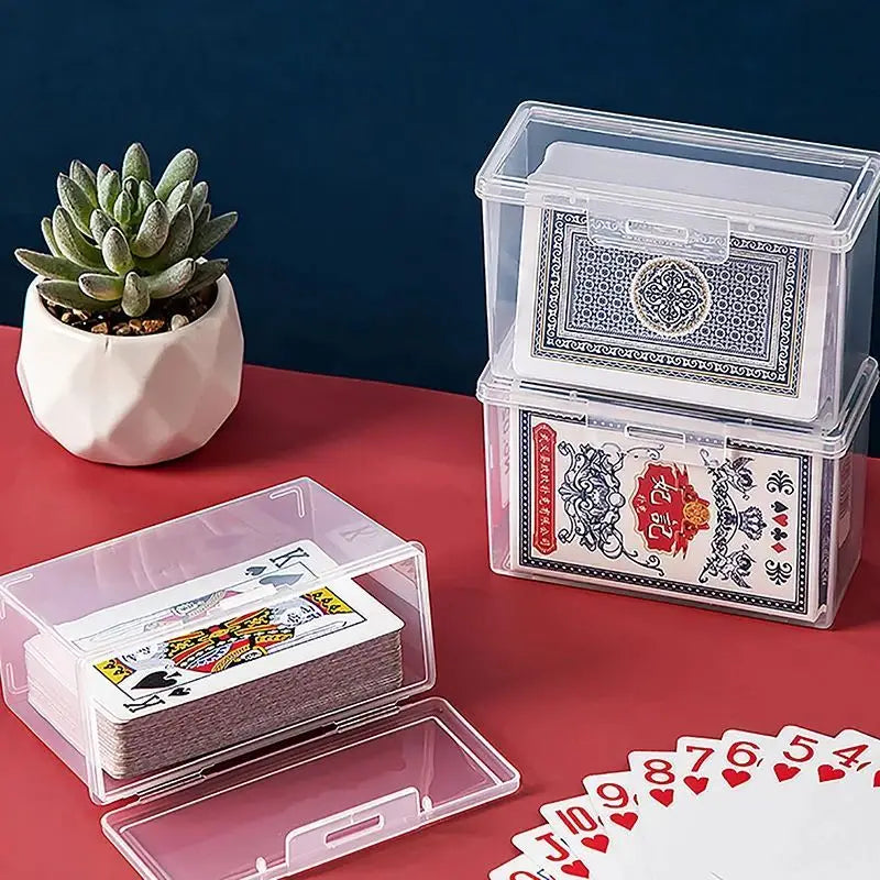 New Transparent Plastic Boxes Playing Cards Container PP Storage Case
