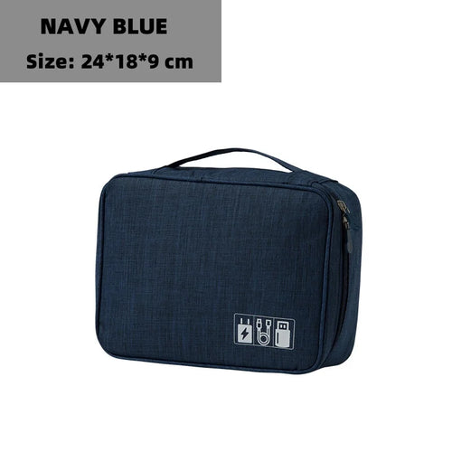 Cable Storage Bag Waterproof Digital Electronic Organizer Portable USB