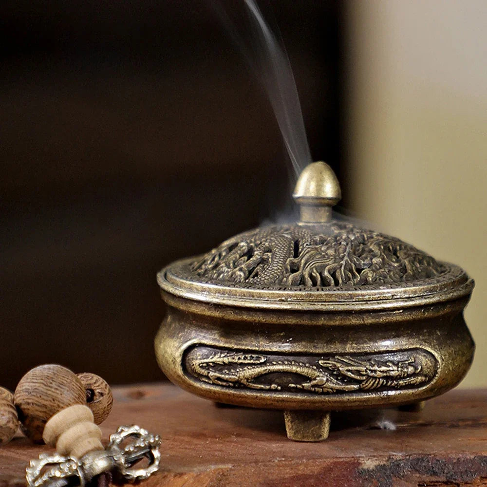 1PC Longfeng Fingertip Stove, Three-Legged Small Incense Burner,