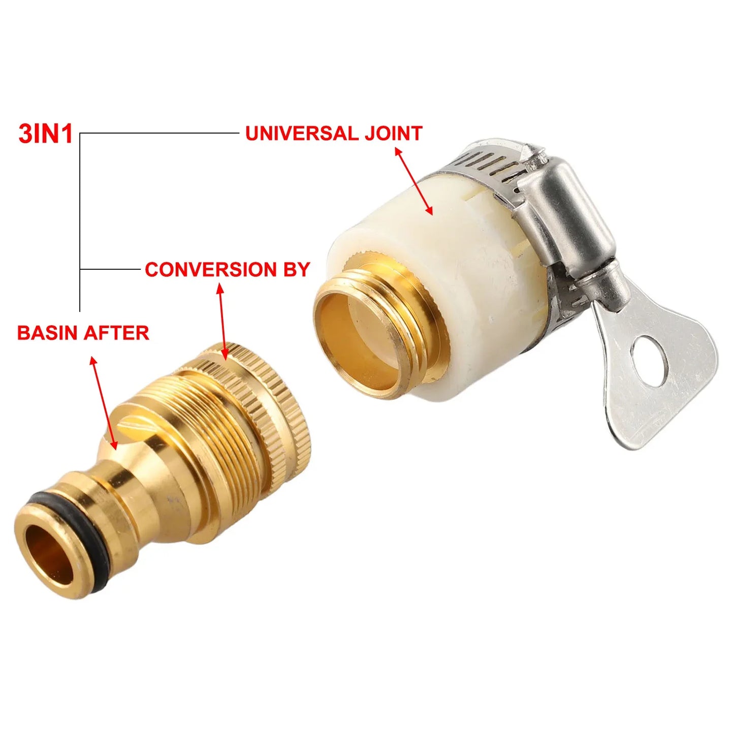 15-23mm Universal Hose Tap Adapters Faucet Tap Connector Garden Water