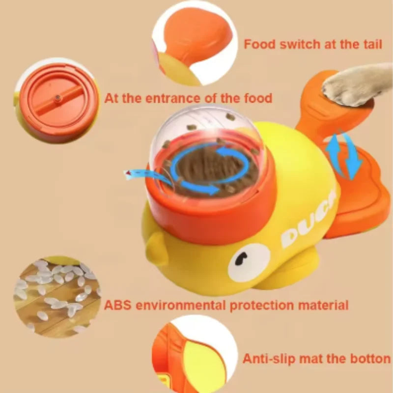 Durable Interactive Dog Automatic Feeder Cute Food Dispenser Training