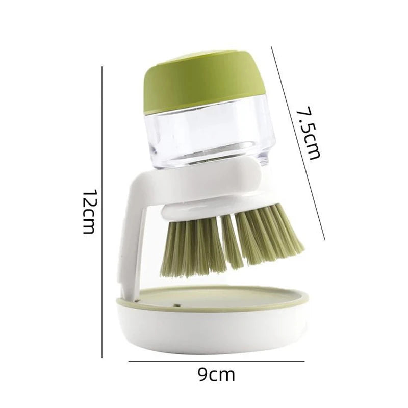 Dish Brush With Soap Dispenser Multi Use Soap Dispensing Scrub Brush