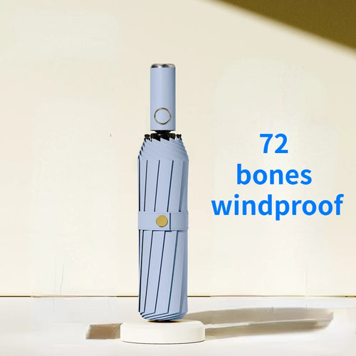 72 Bone Super Strong Windproof Automatic Folding Men Umbrella