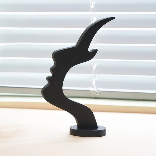 Elegant Side Face Glasses Holder - Minimalist Black Design, Secure