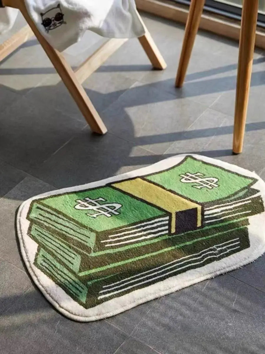 Coin Decorative Carpet Household Bedroom Bedside Blanket Door Mat Door