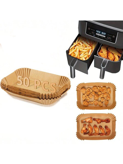 10-200pcs Air Fryer Disposable Paper Liner Square Air Fryer Liner Oil
