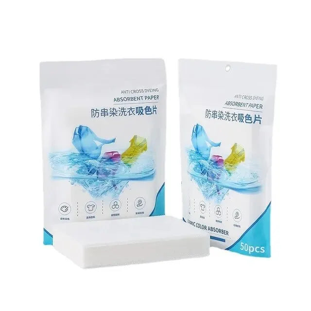 50 PCS/Bag Laundry Tablets Laundry Paper Absorption Washing