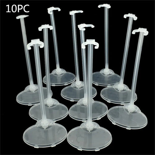 10/20PCS/lot Transparent Stand Support For Dolls Clear Color Toy