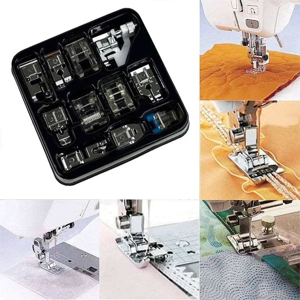 11Pcs Snap-On Presser Feet Kit for Low Shank Sewing Machines -