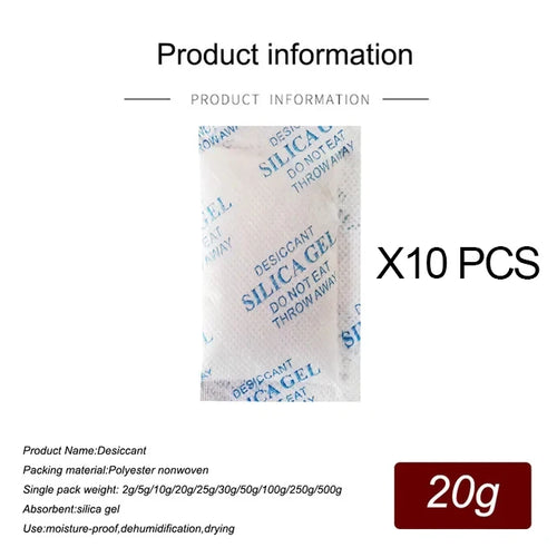 2/5/10/20g Package Non Toxic Silica Gel Desiccant Damp Kitchen Room