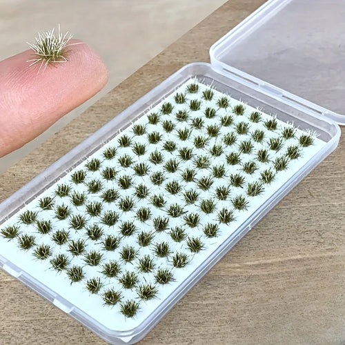 104pcs/pack Static Grass Tuft, Model Grass Tufts Terrain Model Kit