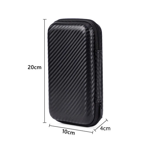 1/2pcs Portable Eva Storage Bag Zipper Pouch Mobile Phone Charger