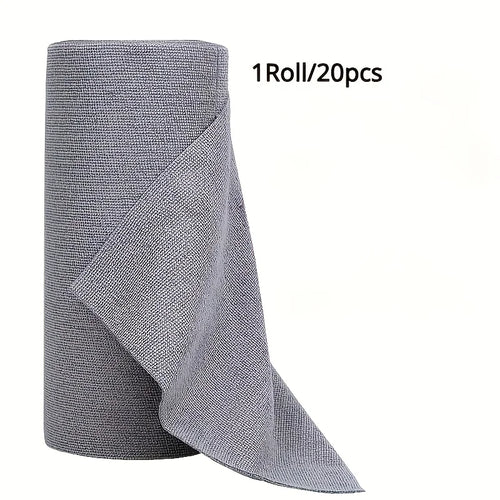 1 roll/20 reusable microfiber cleaning cloths - kitchen towels, multi