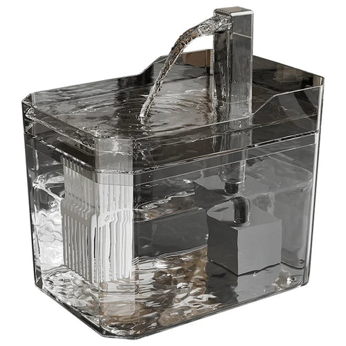 Transparent cat water dispenser plug-in automatic water drinker