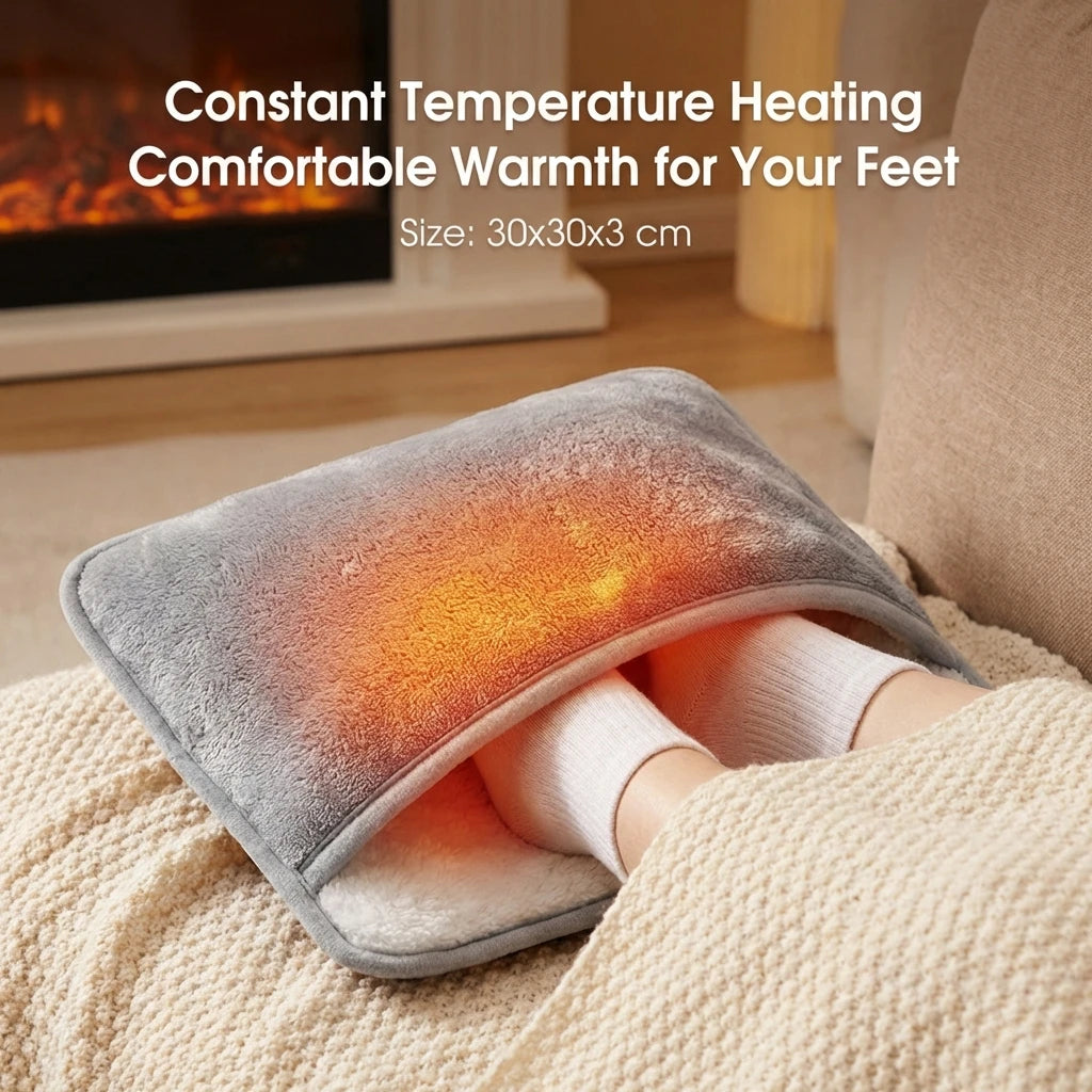 Winter Electric Foot Heating Pad USB Charging Soft Plush Washable Foot