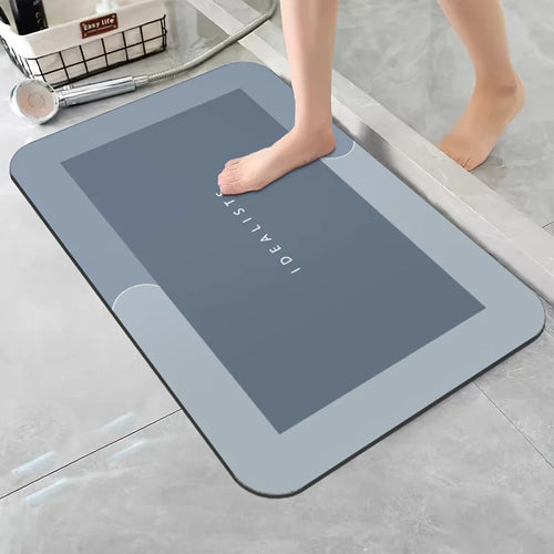 Diatomaceous Earth Bath Mat Super Absorbent Non Slip Fast Drying Soft