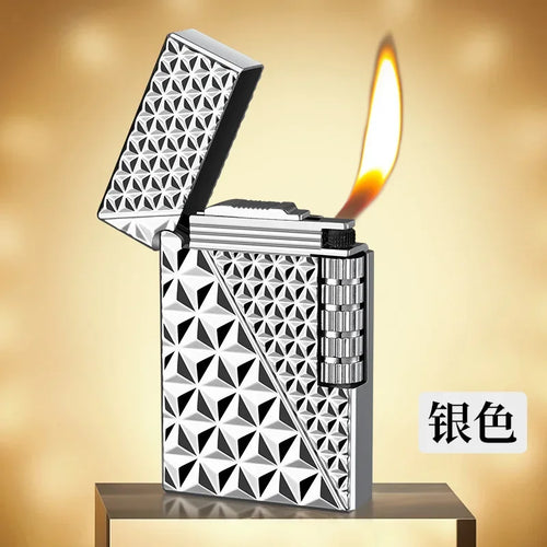 Windproof Waterproof Metal Lighter Electroplated Dragon Embossed
