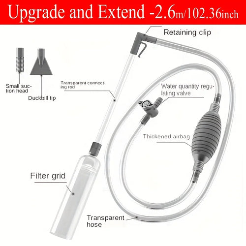 Fish Tank Siphon Vacuum Gravel Large Water exchanger Aquarium Sand
