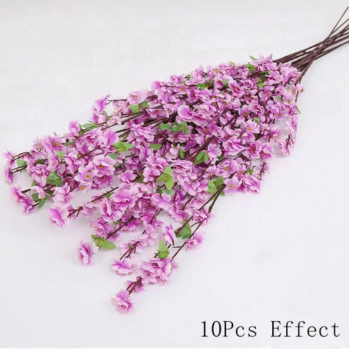 Artificial Sakura Flowers Bouquet Silk Fake Flowers for Home Room