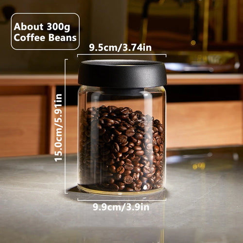 Coffee Beans Vacuum Sealed Tank Transparent Glass Food Storage Jars