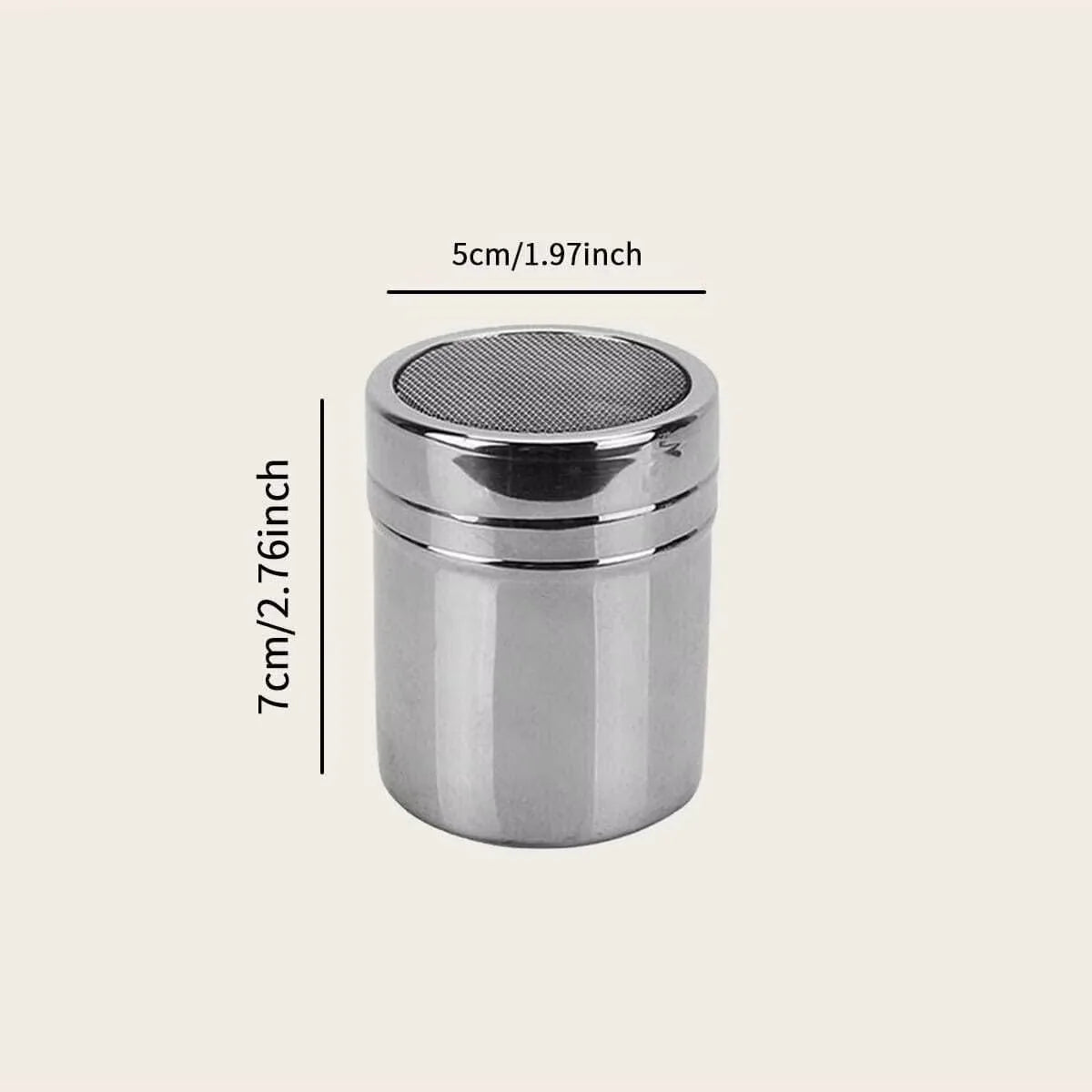 1pc-Silver stainless steel mesh tube type dusters dusting salt shaker