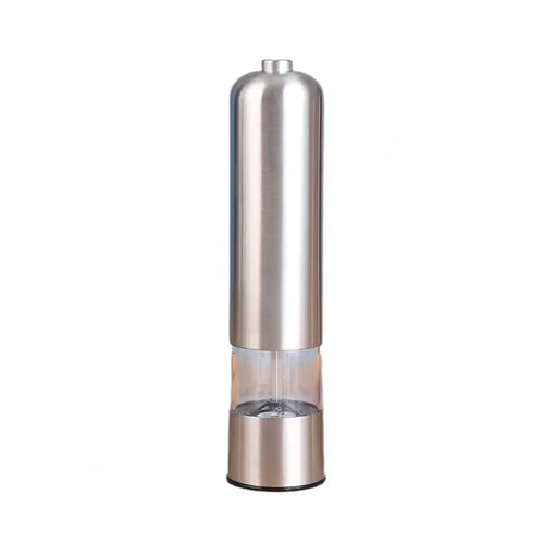Electric Salt Pepper Grinder Set Stainless Steel One Handed Operation